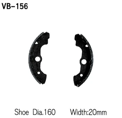 Sapatos de freio 1990-2000 Honda TRX300FW Fourtrax 300 4X4 ATV Vesah [frente] - Imagem 1 de 2