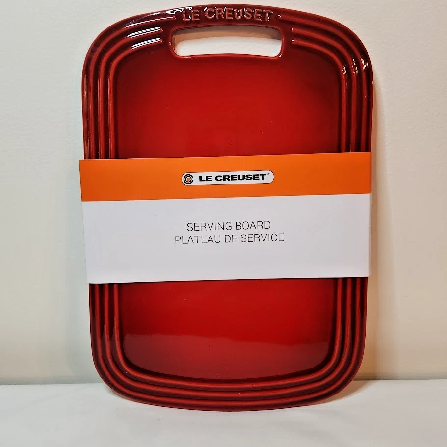 Bandeja de gres rojo Le Creuset Cerise tabla para servir queso 12,25 x 8,75 plato nuevo con etiquetas Foto 1 de 4