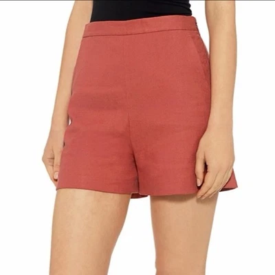 Pantalones cortos para mujer Theory de mezcla de algodón de lino talla 12 nuevos sin etiquetas Foto 1 de 4