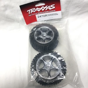 Traxxas 2470R Alias Tires Tracer 2.2" Chrome Wheels Bandit Rear Medium Compound - Picture 1 of 6