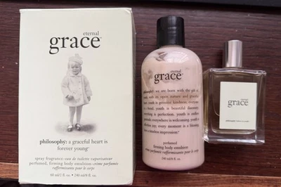 Туалетная вода Philosophy Eternal Grace 2 жидких унции/парфюмированная укрепляющая эмульсия для тела 8 унций - Изображение 1 из 4