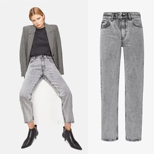 Anine Bing Etta Women’s Acid Grey Denim Jeans Size 26 - Picture 1 of 17