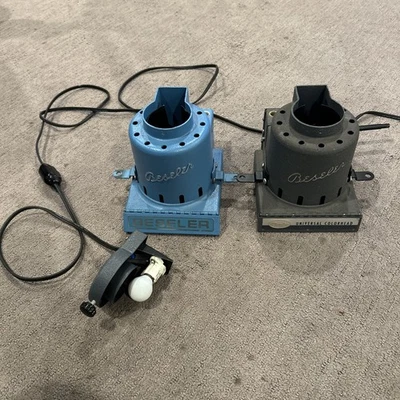 Lote de 2 cabezales para carcasas de lámparas Beseler + 1 lámpara con bombilla ampliador de cuarto oscuro Foto 1 de 4