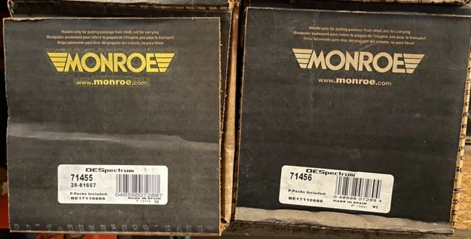 Par de puntales delanteros derecho e izquierdo, Monroe # 71455, 71456 para BMW E39 en gráfico Foto 1 de 1