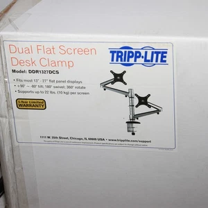 Tripp-Lite DDR1327DCS Dual Flat Screen Desk Clamp Sealed - Picture 1 of 3