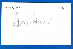 RON KRAMER - empacadores de tarjetas de índice autografiados, Leones - Imagen 1 de 1