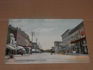 WASHINGTON C.H. OHIO - POSTAL ERA 1907-1915 - COURT STREET - Imagen 1 de 2