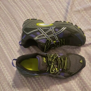 ASICS GEL Venture 4 Women's Running Sneakers T383N Size 8  Purple Silver Blk - Picture 1 of 8