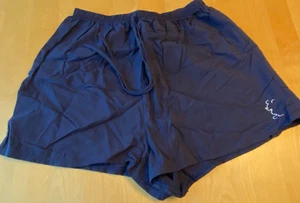 WALT DISNEY WORLD BLUE EMBROIDERED MICKEY NYLON ATHLETIC SHORTS WOMENS SZ M/L - Picture 1 of 7