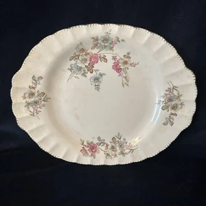 Limoges  Bramble 3k GFE  22 kt Gold Edges Serving Platter 11.75 in Well Worn - Picture 1 of 14