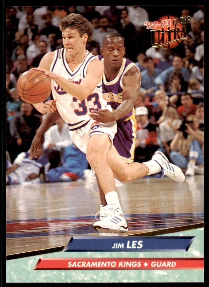 1992-93 Fleer Ultra Jim Les Sacramento Kings #350 - Image 1 of 2