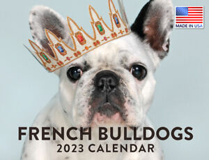 French Bulldog 2023 Wall Calendar Cute Dog Breed Puppy 18 Month Monthly Planner
