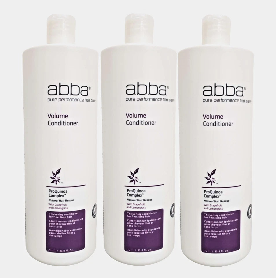 ABBA Pure Performance Volume Conditioner 33.8 Oz Set of 3 - Image 1 of 4