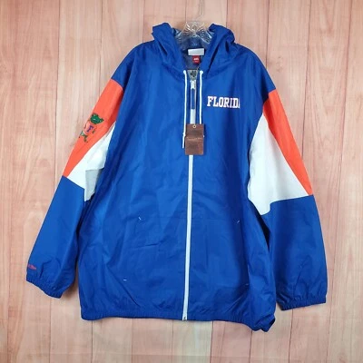 Chaqueta cortavientos Mitchell & Ness para hombre 4XL azul real cremallera completa Florida Gators Foto 1 de 4