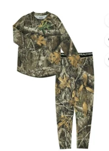 Realtree Youth Baselayer Top & Bottom Thermal Set Scent Control XL Size 14-16 - Picture 1 of 7
