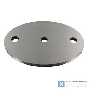 Placa de anclaje de acero inoxidable V2A ovalada 120x88 mm brida redonda tapa placa inferior placa - Imagen 1 de 2