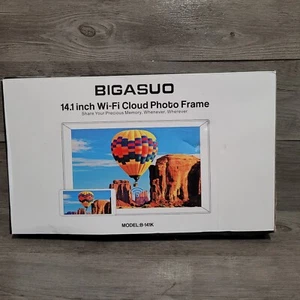 BIGASUO 14.1 inch B-141K WiFi Cloud Photo Frame Digital - Picture 1 of 2