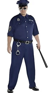 On Patrol Cop Polizei Halloween Kostüm Herren Erwachsene Übergröße 48-52 NEU - Bild 1 von 1