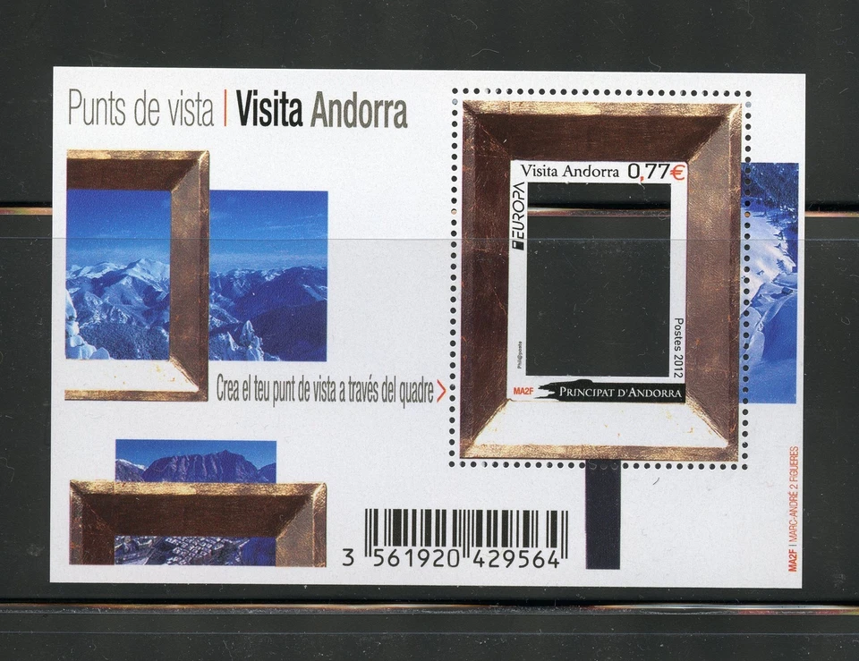 Andorra 2012 Europa Tourism Promotion Souvenir Sheet Stamp - Image 1 of 1