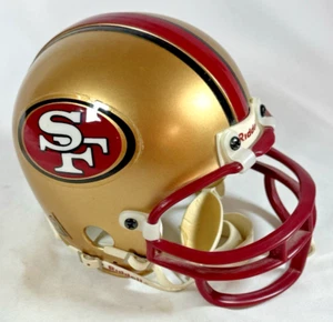 Vintage 1990S NFL Riddell Mini Helmet 3 5/8 SAN FRANCISCO 49ERS Gold Red - Picture 1 of 8