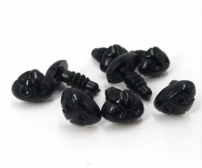 5 stk Hund/Bären Sicherheitsnasen für Amigurumi, Kunststoff Nasen - Schwarz - Bild 1 von 4