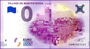 VILLAGE DE MONTPEYROUX / BILLET 0 € / NULL EURO-SCHEIN / UEMZ 2018-1 - Picture 1 of 1