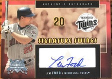 2005 Fleer America’s National Pastime Signature Swings Silver Lew Ford SS-LF
