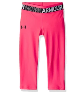 Under Armour Girls HeatGear Armour Capri, Pink - Picture 1 of 1