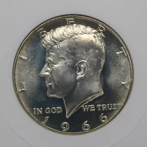 1966 SMS Doubled Die Obverse Kennedy Half Dollar ANACS MS 66 Old Holder - Picture 1 of 4