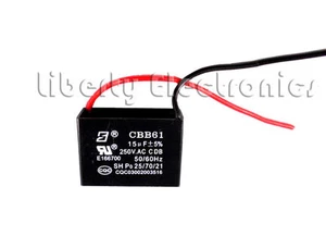 NEW A.C. MOTOR CAPACITOR 15 uF ± 5% 250VAC CBB61 - Picture 1 of 1