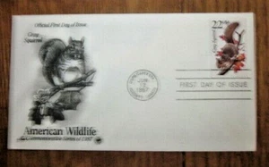 GRAY SQUIRREL AMERICAN WILDLIFE 1987 PCS CACHET FDC VF UNADDR - Picture 1 of 1
