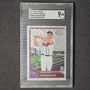 2011 Topps Lineage FREDDIE FREEMAN Platinum Diamond Anniversary #146 SGC 9 - Picture 1 of 2