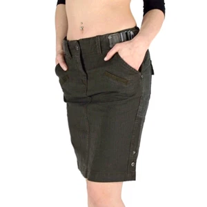 Gonna jeans da donna Murphy & NYE lunghezza al ginocchio cargo outdoor marrone/verde XS S M L XL - Foto 1 di 8