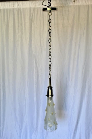 Mid Century Modern Murano Glass Pendant gold dust Cover
