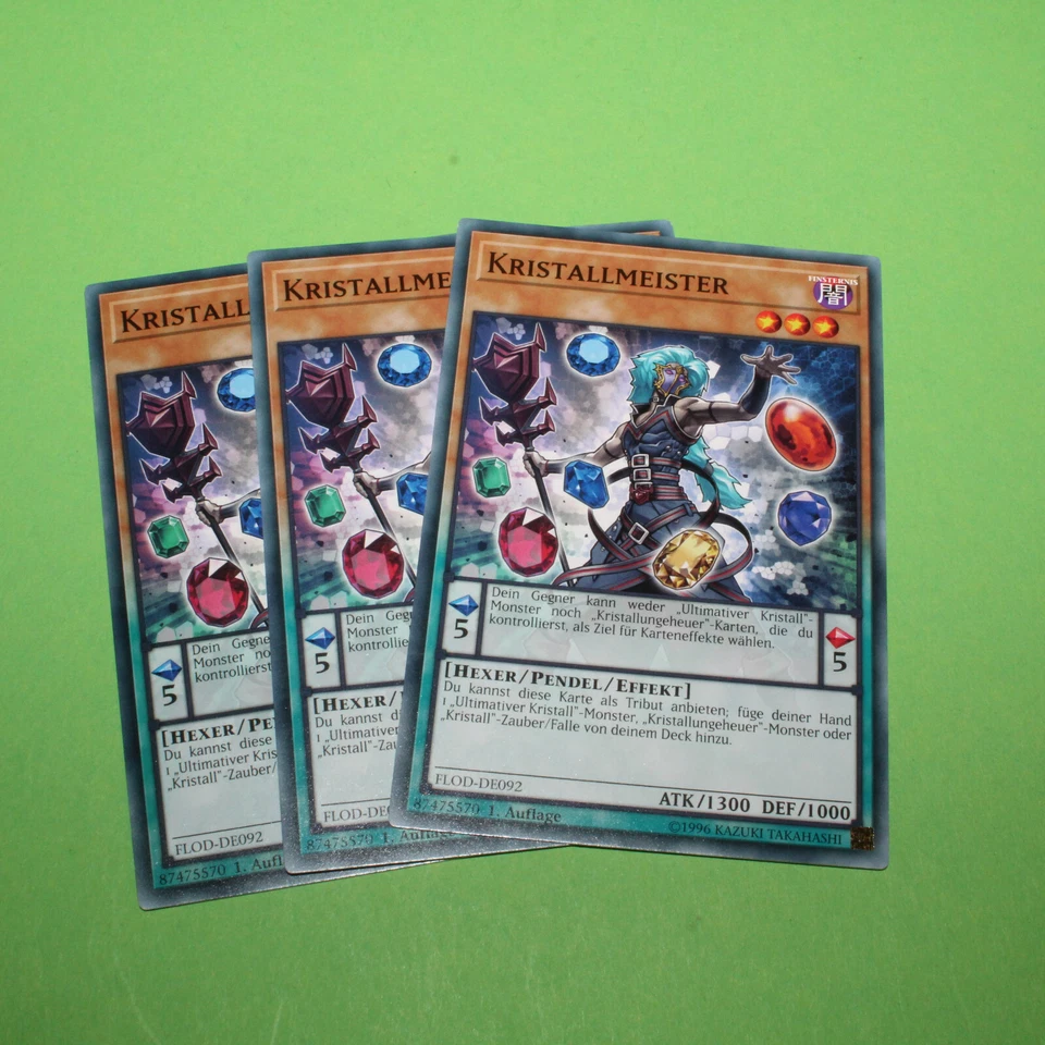 Yugioh FLOD-DE092 Kristallmeister (Common) - Playset (3x) - Bild 1 von 1