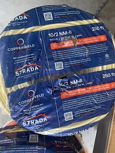 Copperweld 10/2 NM-B + G Cu-Clad AL 600V 250' Foot Electric Clad Building Wire - Picture 1 of 1