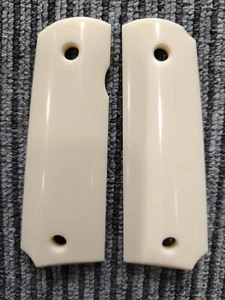 Colt 1911 Grips Boned Ivory Full Size 1911 Government, Commander with Ambi Cut - Picture 1 of 2
