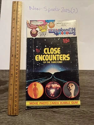 1978 CLOSE ENCOUNTERS OF THE THIRD KIND Empty WAX CARD PACK BOX Topps ALIEN UFO - Image 1 of 4