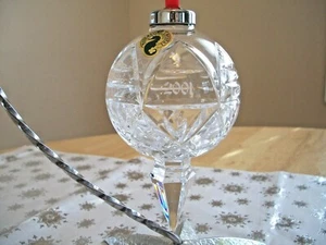 Waterford Crystal ANNUAL 2001 Ball Ornament 10TH EDITION BEAUTIFUL - Picture 1 of 5