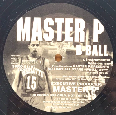 MASTER P - B-BALL - RAP HIP HOP SINGLE 1999 NO LIMIT RECORDS - Image 1 of 2