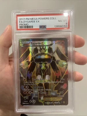 2017 POKEMON MEGA POWERS COLLECTION PROMO FULL  ART/ZYGARDE EX 54a PSA 8 - Image 1 of 4
