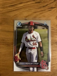 2025 Bowman Chrome Royelny Strop 1st St Louis Cardinals - Picture 1 of 2