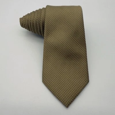 Corbata Croft Barrow para hombre mezcla dorada seda carrera trabajo formal preppy Foto 1 de 4