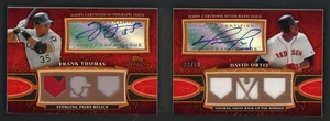 2010 Topps Sterling Frank Thomas David Ortiz HOF GU Multi Patches Dual AUTO 3/10 - Picture 1 of 2
