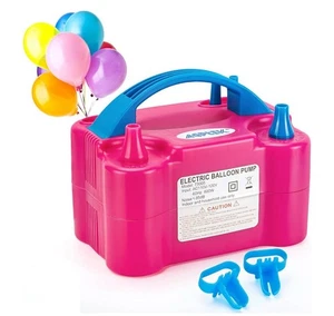 AGPTEK Elektrische Luftballonpumpe, 110V 600W Rosenrot Tragbar Doppeldüse Inf... - Bild 1 von 4
