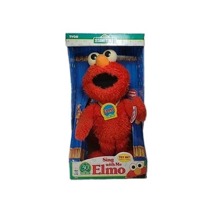 Peluche Sesame Street CANTA CON ME ELMO 17" NOS Vintage 1997 TESTATO FUNZIONANTE Tyco NUOVO - Foto 1 di 9