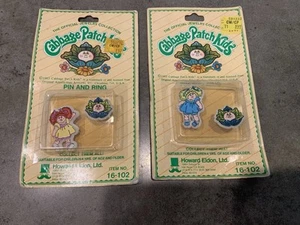VTG Cabbage Patch Kids Pin and Ring Jewelry Set 1983 Lot Of 2 NOS NWT - Bild 1 von 6