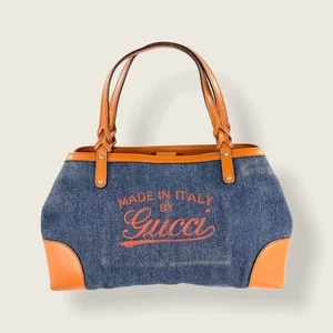 Cartera de Mano Gucci de Cuero Denim Hawaii Edición Limitada - Imagen 1 de 12