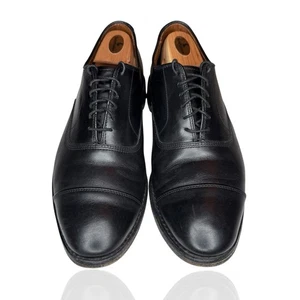 Oxford Allen Edmonds "PARK AVENUE" da uomo in pelle con punta a cappuccio 9 3E (extra larghe) nere - Foto 1 di 10