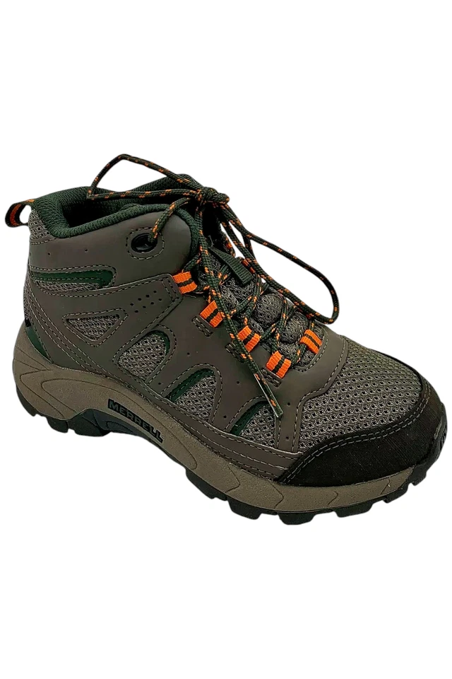 Merrell Toddler's Oakcreek Mid Lace Waterproof Hiking Boot Boulder - Image 1 of 3